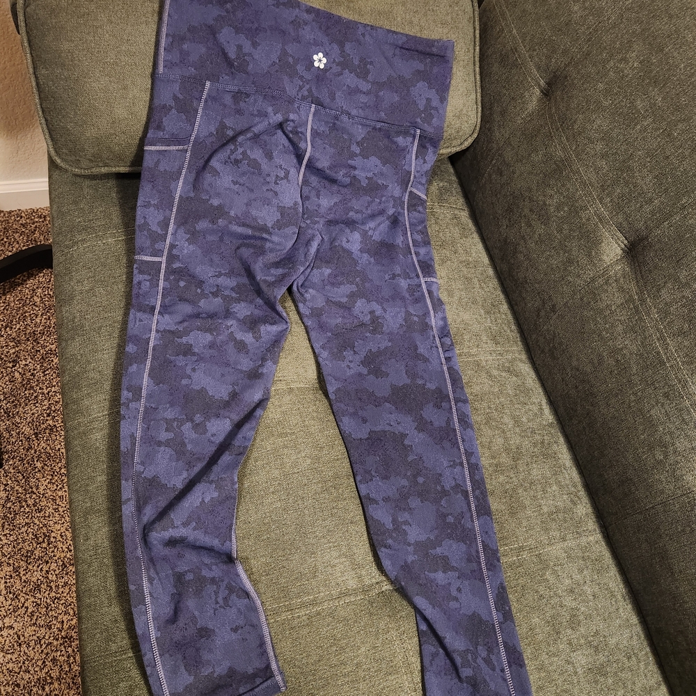 Tuff Athletics Blue Camo Leggings